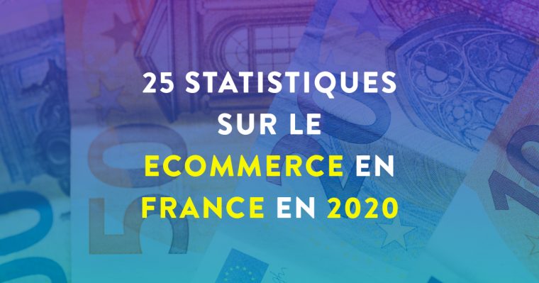 Couverture Facebook avec inscrit "25 statistiques sur le ecommerce en France en 2020"